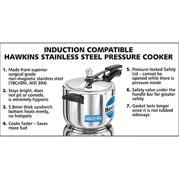 Hawkins Stainless Steel 5 Litre (HSS50) - Image 3