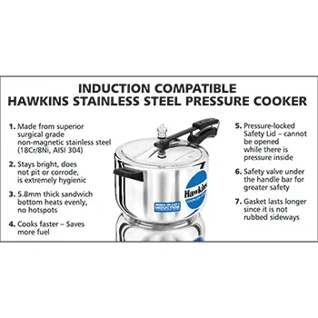 Hawkins Stainless Steel 8 Litre (HSS80) - Image 3