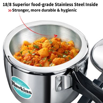 Hawkins Tri-Ply Ventura Stainless Steel 2.5 Litre (HSST25) - Image 4