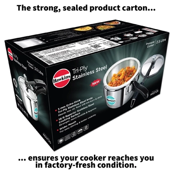 Hawkins Tri-Ply Ventura Stainless Steel 2.5 Litre (HSST25) - Image 6