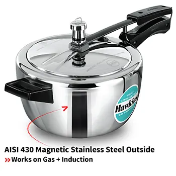 Hawkins Tri-Ply Ventura Stainless Steel 3.5 Litre (HSST35) - Image 2