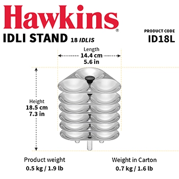 Idli Stand - 18 Idlis (Large) (ID18L) - Image 3