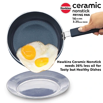 Induction Compatible Ceramic Nonstick Frying Pan 16 cm (ICF16) - Image 2