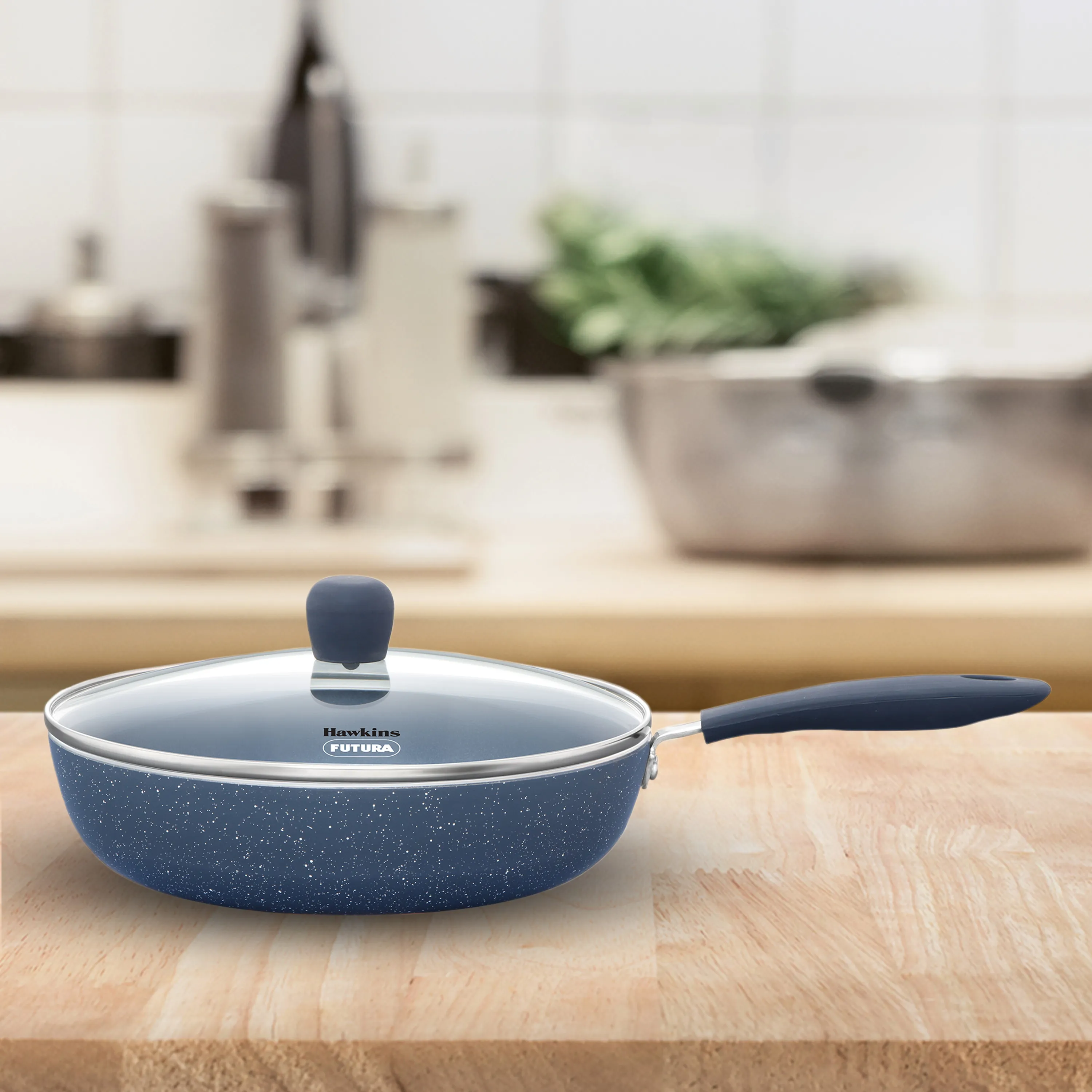 Induction Compatible Ceramic Nonstick Frying Pan 23 cm with Glass Lid (ICF23G)
