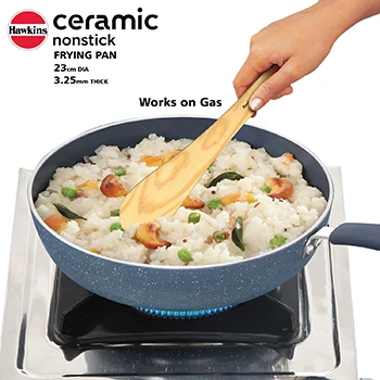 Induction Compatible Ceramic Nonstick Frying Pan 23 cm with Glass Lid (ICF23G) - Image 5