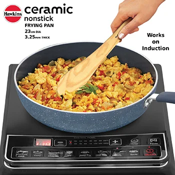 Induction Compatible Ceramic Nonstick Frying Pan 23 cm with Glass Lid (ICF23G) - Image 6