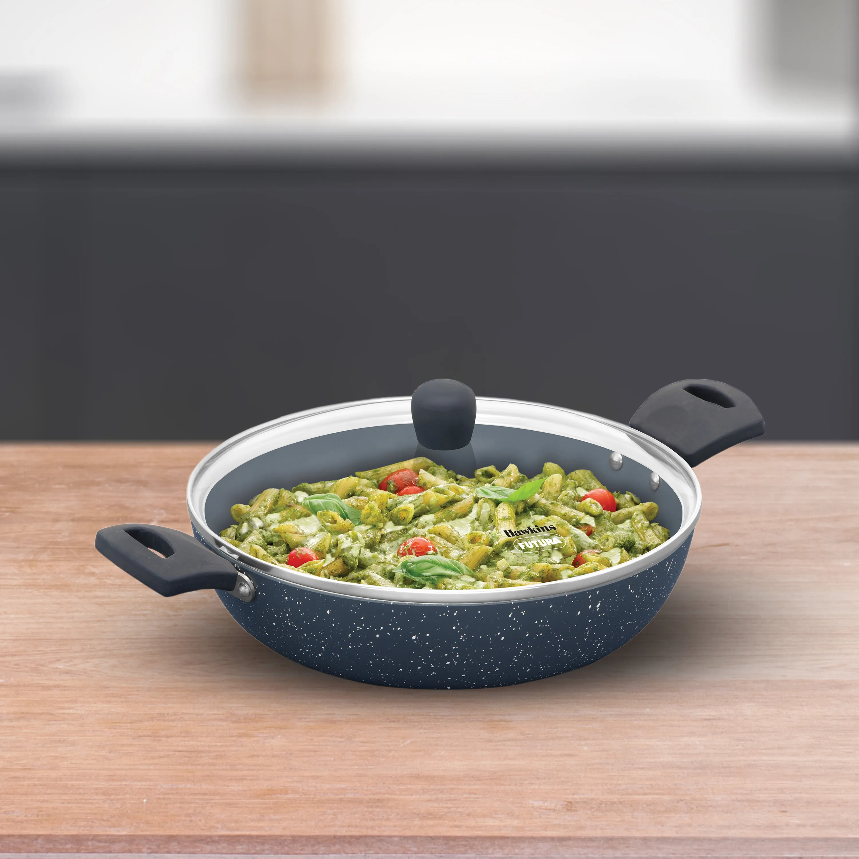 Induction Compatible Ceramic Nonstick Pasta Pan 26 cm with Glass Lid (ICP26G)