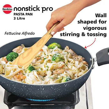 Induction Compatible Ceramic Nonstick Pasta Pan 26 cm with Glass Lid (ICP26G) - Image 4