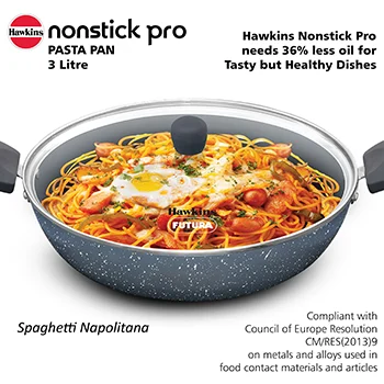 Induction Compatible Ceramic Nonstick Pasta Pan 26 cm with Glass Lid (ICP26G) - Image 5