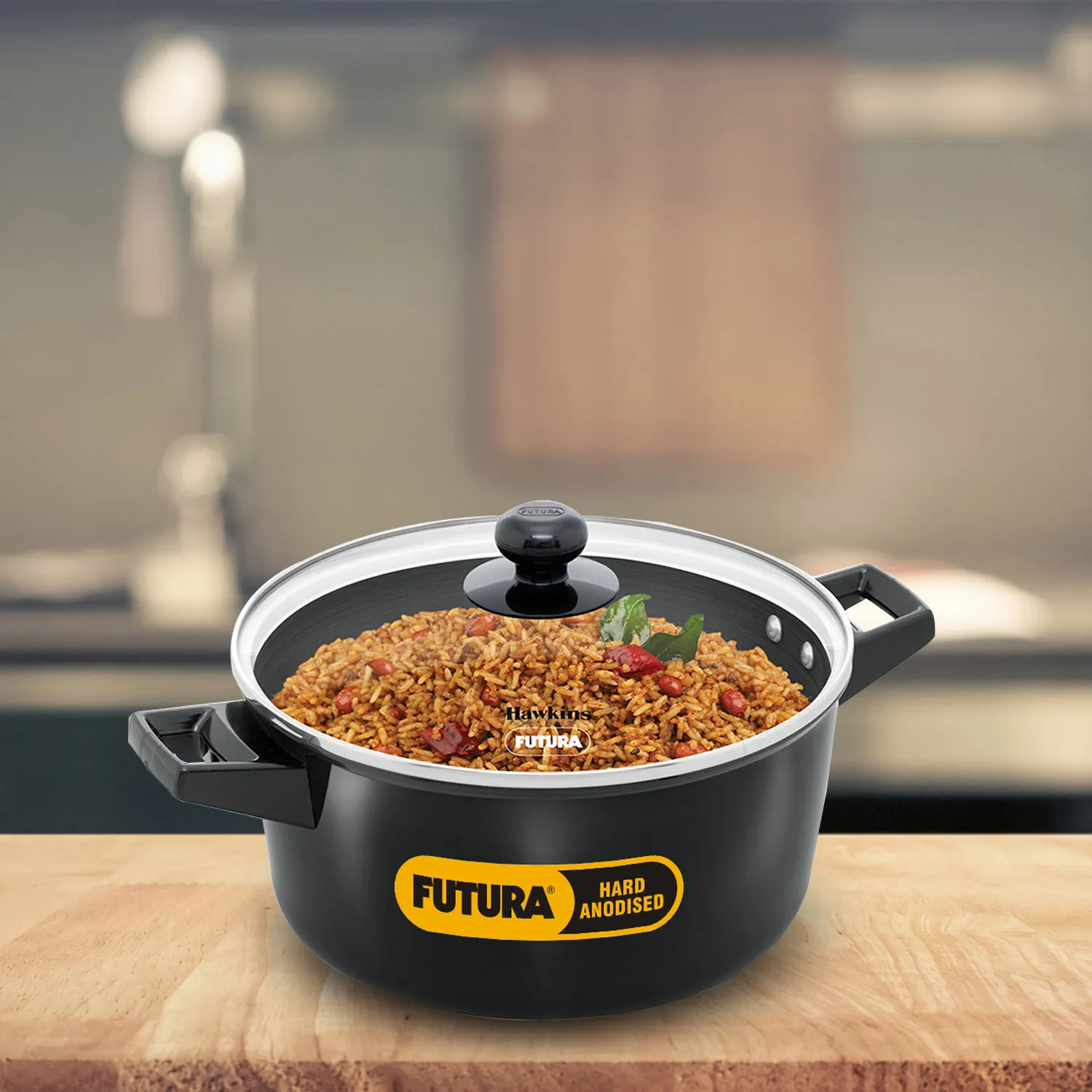 Induction Compatible Cook n Serve Casserole 4 Litre with Glass lid (IACB40G)