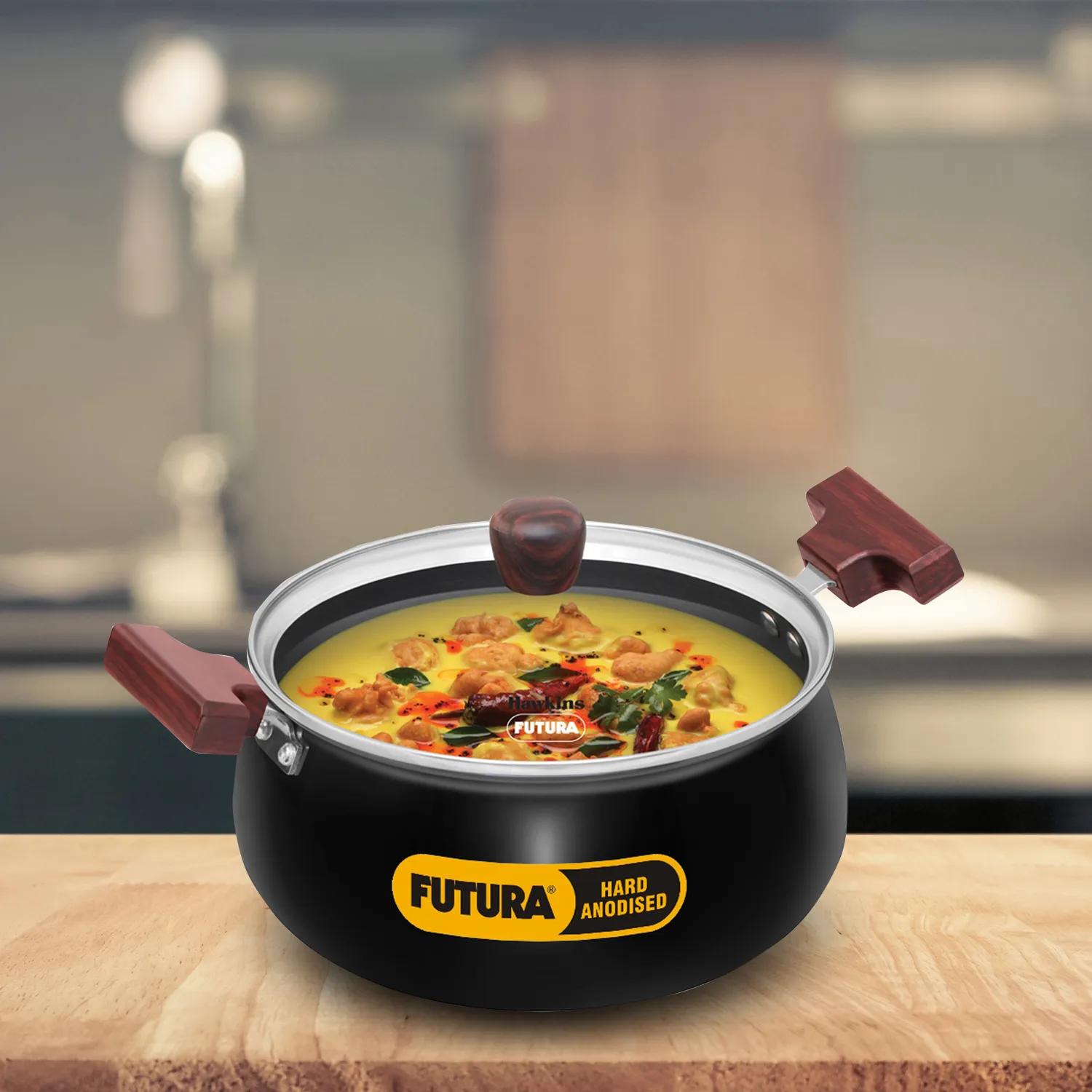 Induction Compatible Hard Anodised Cook-n-Serve Handi 3 Litre (IACH30G)