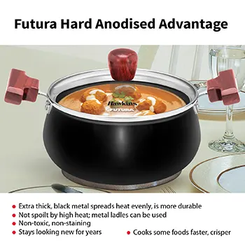 Induction Compatible Hard Anodised Cook-n-Serve Handi 3 Litre (IACH30G) - Image 5