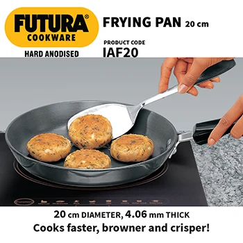 Induction Compatible Hard Anodised Frying Pan 20 cm (3.25 mm Thick) (IAF20) - Image 4