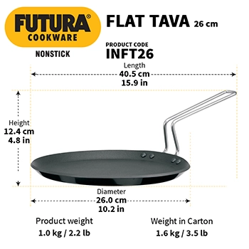 Induction Compatible Nonstick Flat Tava 26 cm (4.88 mm Thick) (INFT26) - Image 3
