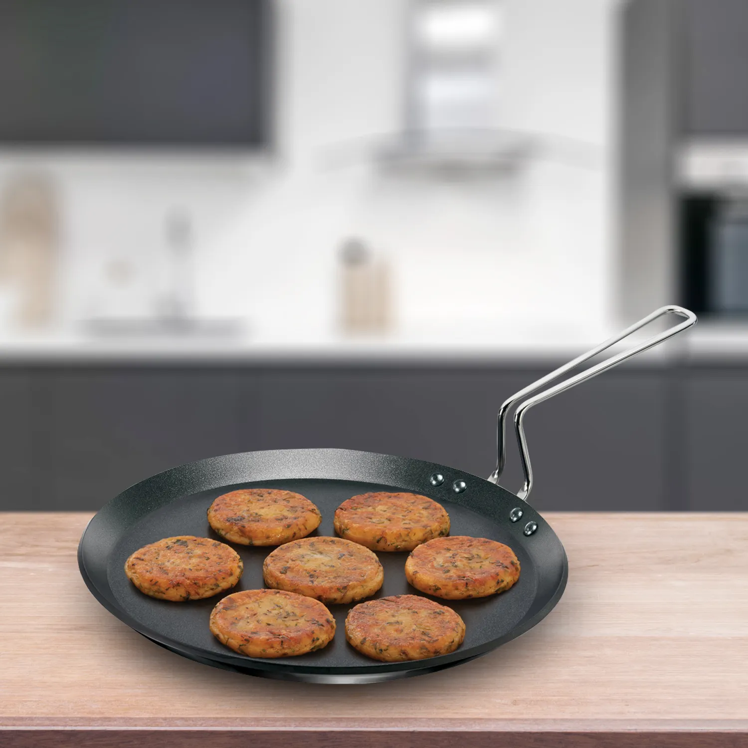 Induction Compatible Nonstick Flat Tava 30 cm (4.88 mm Thick) (INFT30)