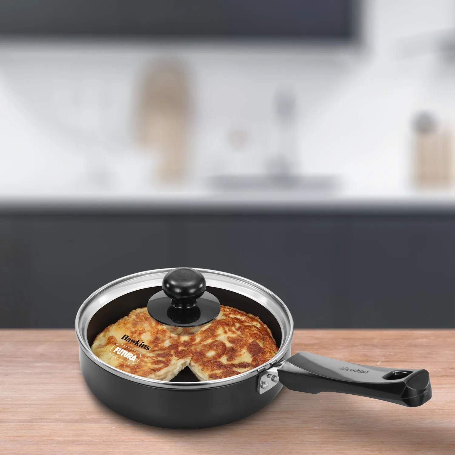 Induction Compatible Nonstick Frying Pan 16 cm with Glass Lid (INF16G)