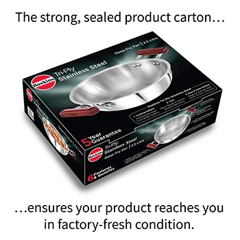 Induction Compatible SS Tri-ply Deep Kadhai 2.5 Litre (3 mm Thick) (SSD25) - Image 4