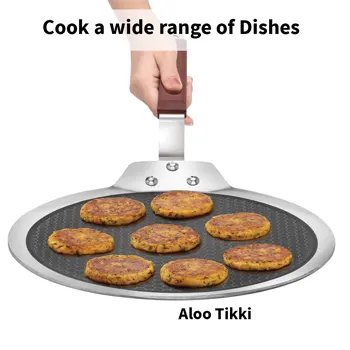 Induction Compatible SS Tri-ply Dosa Tava with Shielded Nonstick 28 cm (NSDT28) - Image 5