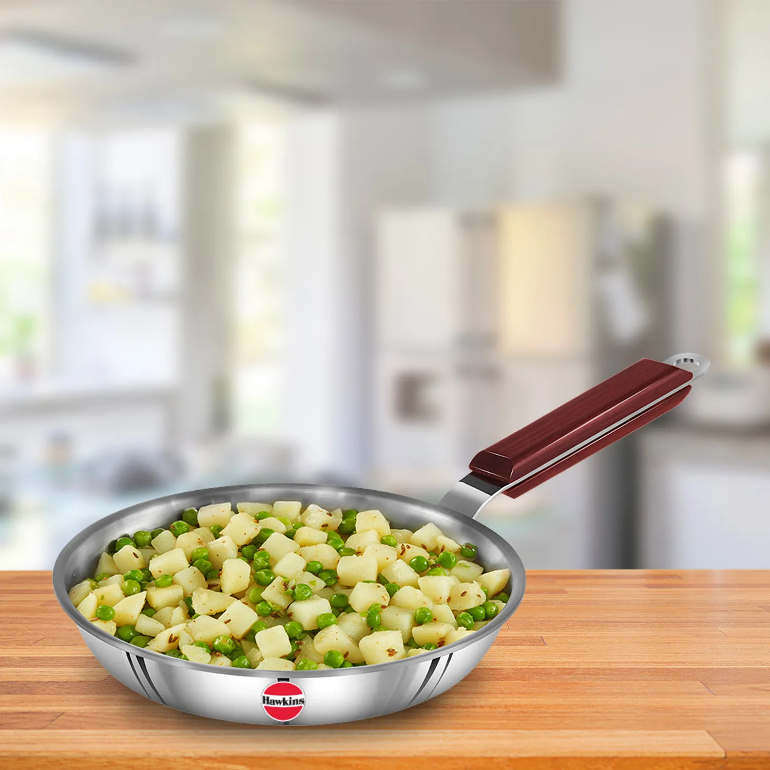 Induction Compatible SS Tri-ply Frying Pan 20 cm (3 mm Thick) (SSF20)