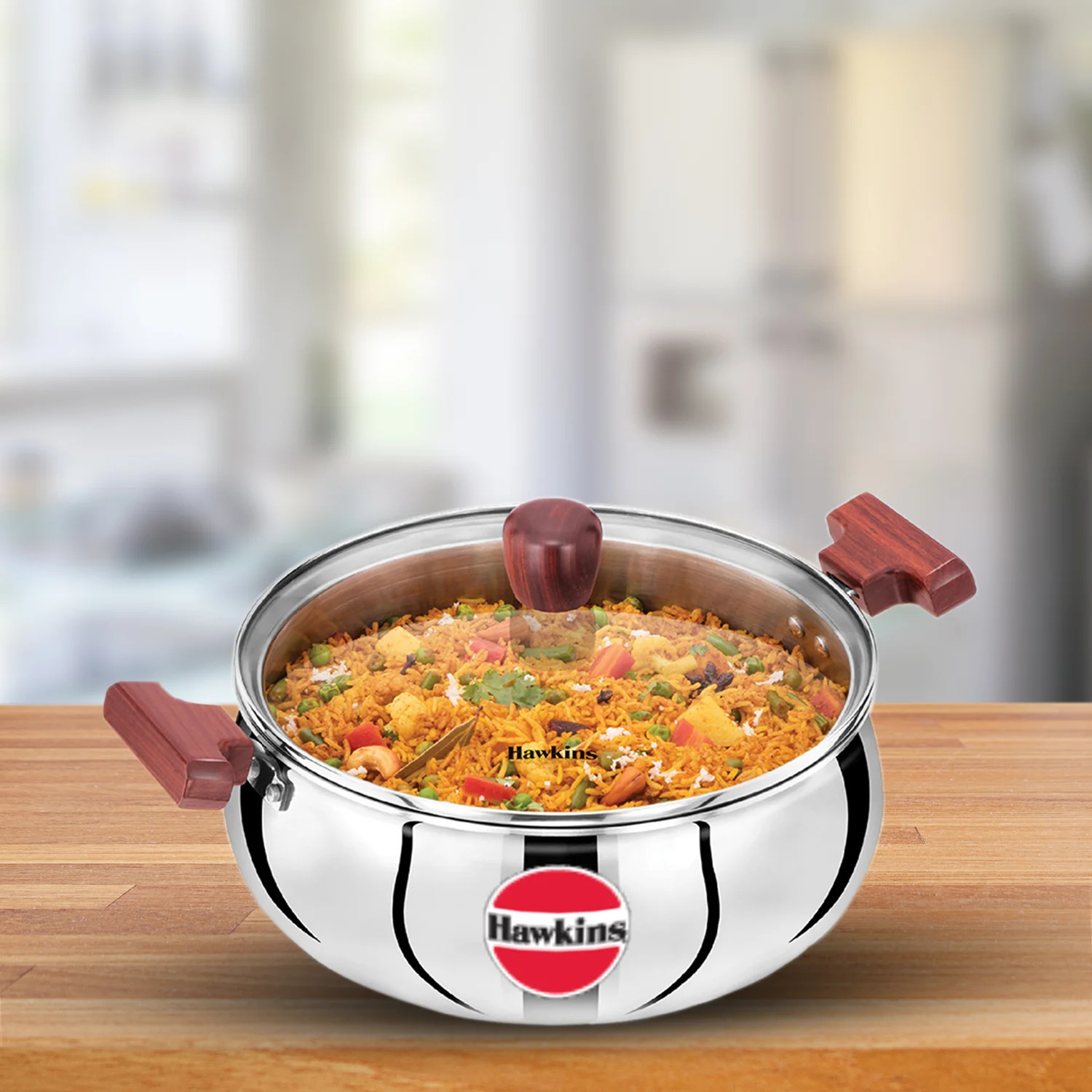 Induction Compatible SS Tri-ply Handi 5 Litre with Glass lid (SSH50G) - Image 1