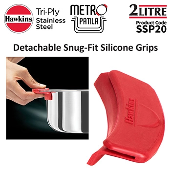 Induction Compatible SS Tri-ply Metro Patila 2 Litre (SSP20) - Image 4