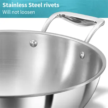 Induction Compatible SS Tri-ply PRO Deep-Fry Pan 3.5 Litre with Stainless Steel Lid (PSK35S) - Image 6