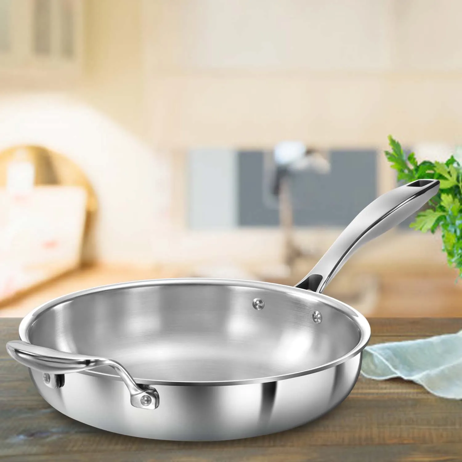 Induction Compatible SS Tri-ply PRO Frying Pan 26 cm (PSF26)