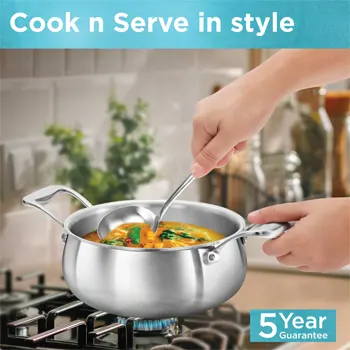 Induction Compatible SS Tri-ply PRO Handi 3 Litre with Stainless Steel Lid (PSH30S) - Image 2