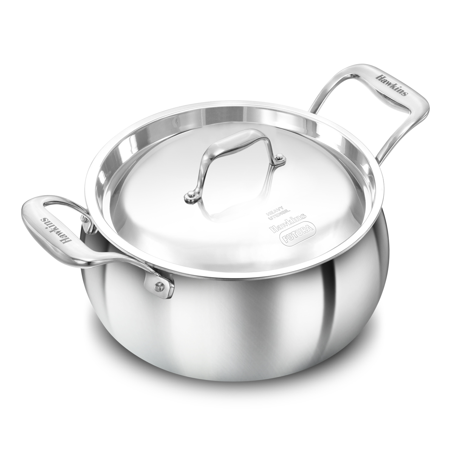 Induction Compatible SS Tri-ply PRO Handi 4 Litre with Stainless Steel Lid (PSH40S) - Image 1