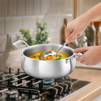 Induction Compatible SS Tri-ply PRO Handi 5 Litre with Stainless Steel Lid (PSH50S)