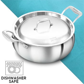 Induction Compatible SS Tri-ply PRO Handi 5 Litre with Stainless Steel Lid (PSH50S) - Image 4