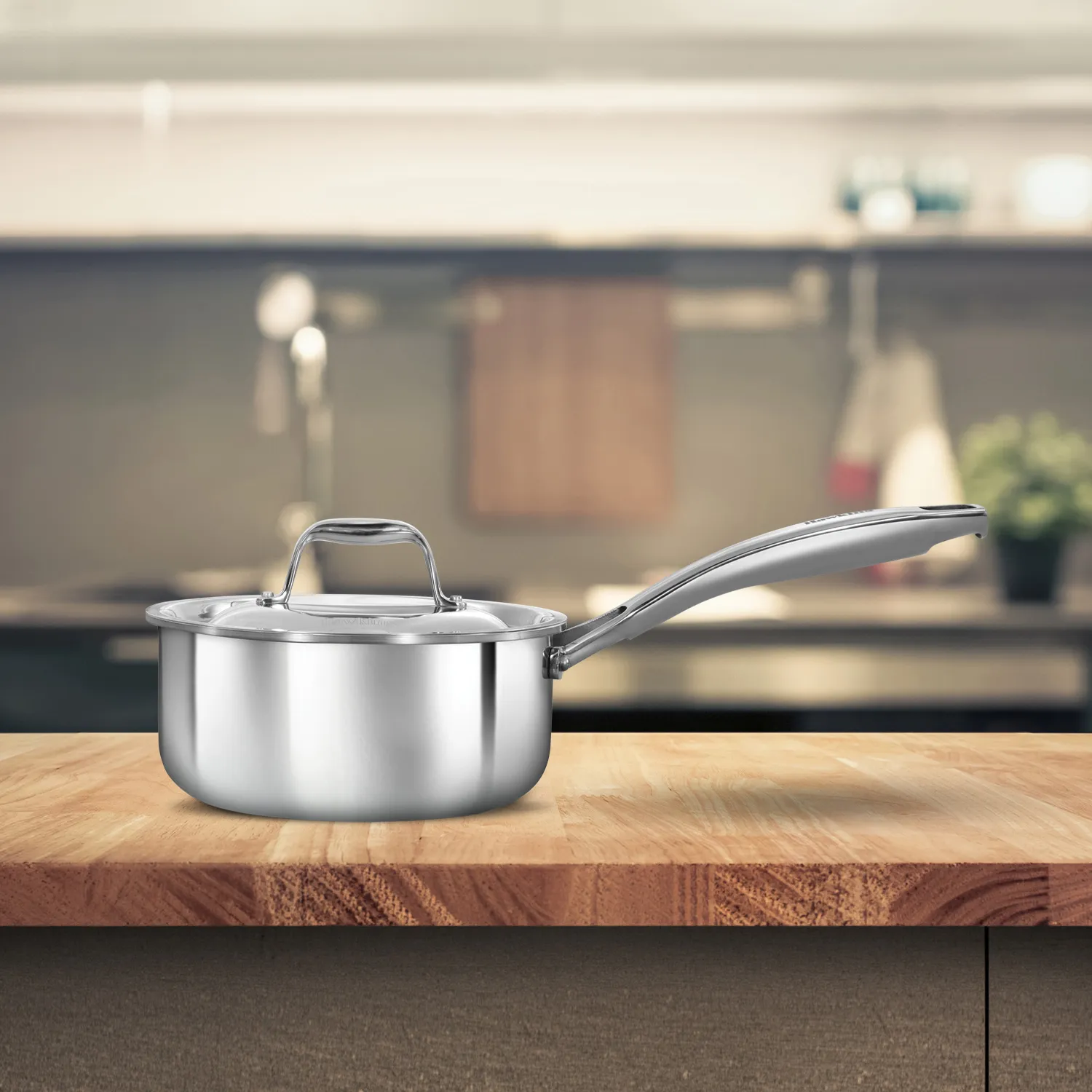 Induction Compatible SS Tri-ply PRO Sauce Pan 1.5 Litre with Stainless Steel Lid (PSSP15S)