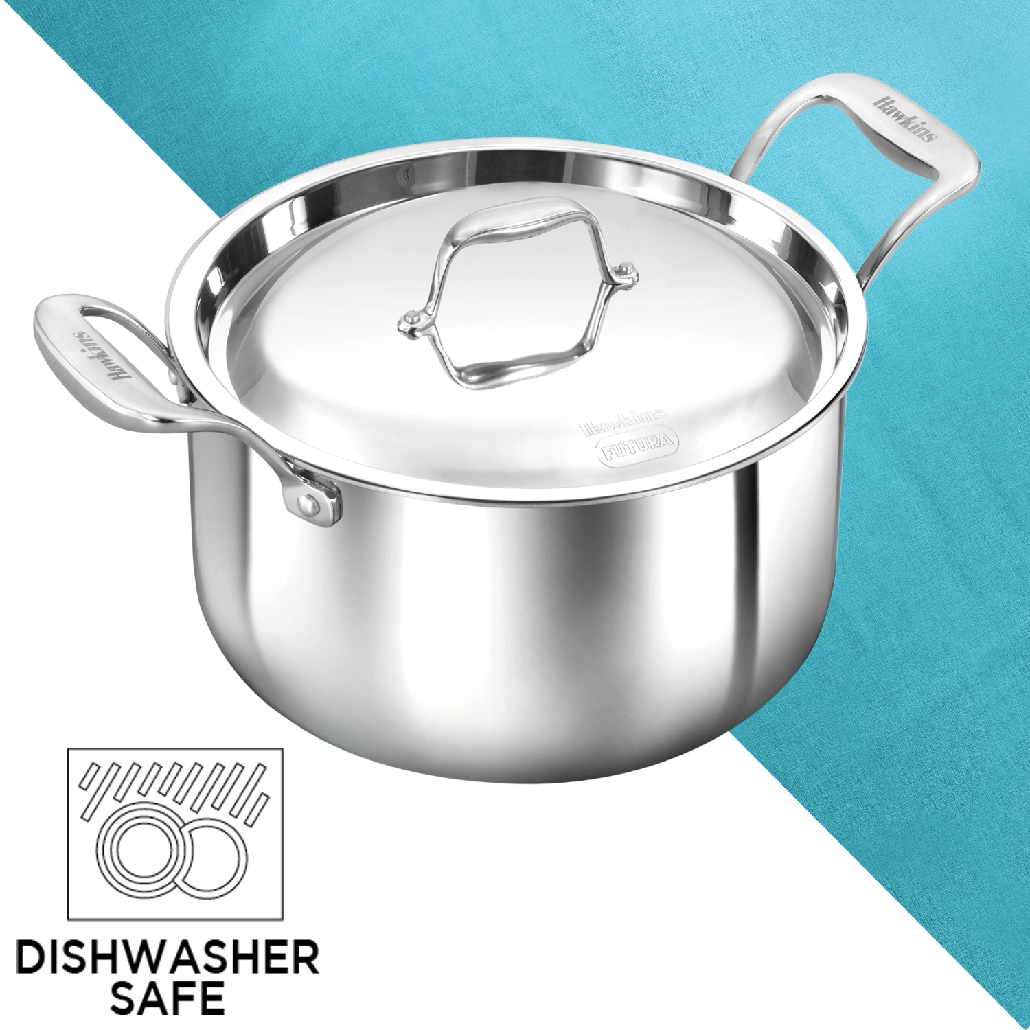 Induction Compatible SS Tri-ply PRO Stewpot 5 Litre with Stainless Steel Lid (PSST50S) - Image 4
