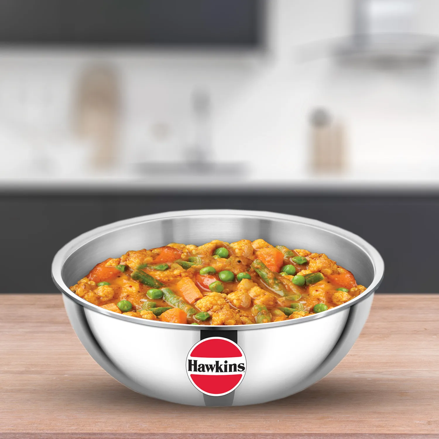 Induction Compatible SS Tri-ply Tasla (Kadhai) 2.5 Litre (SSTA25)