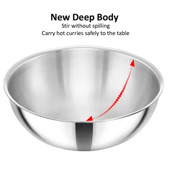 Induction Compatible SS Tri-ply Tasla (Kadhai) 4 Litre (SSTA40) - Image 3