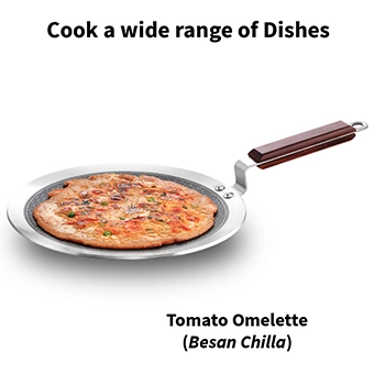 Induction Compatible SS Tri-ply Tava with Shielded Nonstick 26 cm (NSPT26) - Image 4