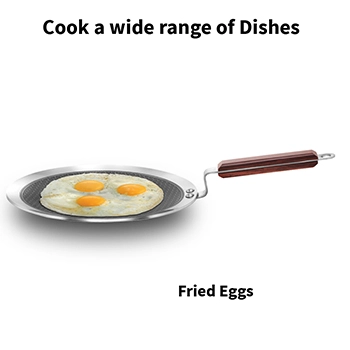 Induction Compatible SS Tri-ply Tava with Shielded Nonstick 26 cm (NSPT26) - Image 5