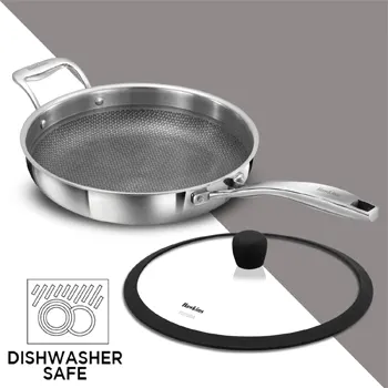 Induction Compatible SS Tri-ply shielded Nonstick PRO Frying Pan 26 cm (PSNF26G) - Image 4