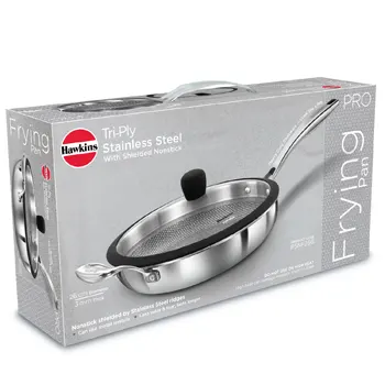 Induction Compatible SS Tri-ply shielded Nonstick PRO Frying Pan 26 cm (PSNF26G) - Image 6