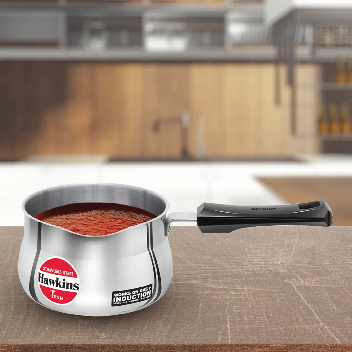 Induction Compatible Stainless SteelTPan 1.5 Litre (4.7 mm Thick) (SST15)