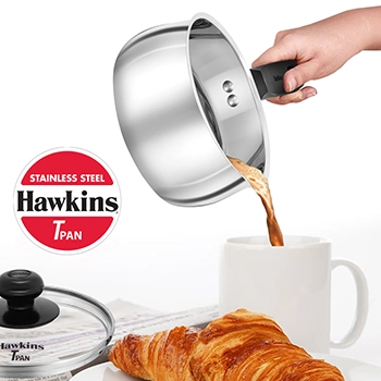 Induction Compatible Stainless SteelTPan 1 Litre with Glass Lid (4.7 mm Thick) (SST10G) - Image 4