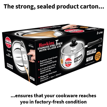 Induction Compatible Stainless SteelTPan 2 Litre with Glass Lid (SST20G) - Image 6