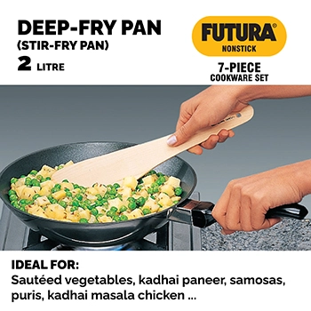Nonstick Stir-Fry Pan 2 Litre (Flat Bottom & Long Handle, 3.25 mm Thick) (NDL20) - Image 11