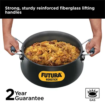 Nonstick Biryani Handi 8 Litre with Hard Anodised Lid (NBH8) - Image 4