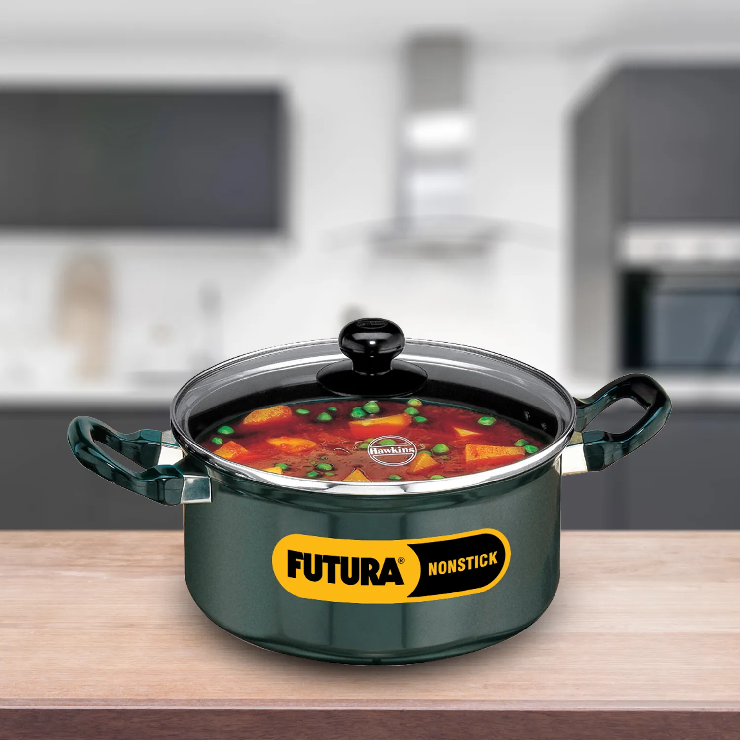 Nonstick Cook-n-Serve Stewpot 3 Litre with Glass Lid (3.25 mm Thick) (NST30G)