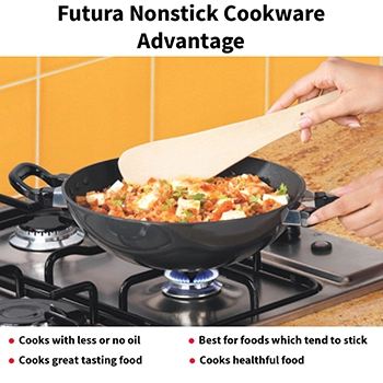 Nonstick Deep-Fry Pan 1.5 Litre with Stainless Steel Lid (Round Bottom, 3.25 mm Thick) (NK15S) - Image 4