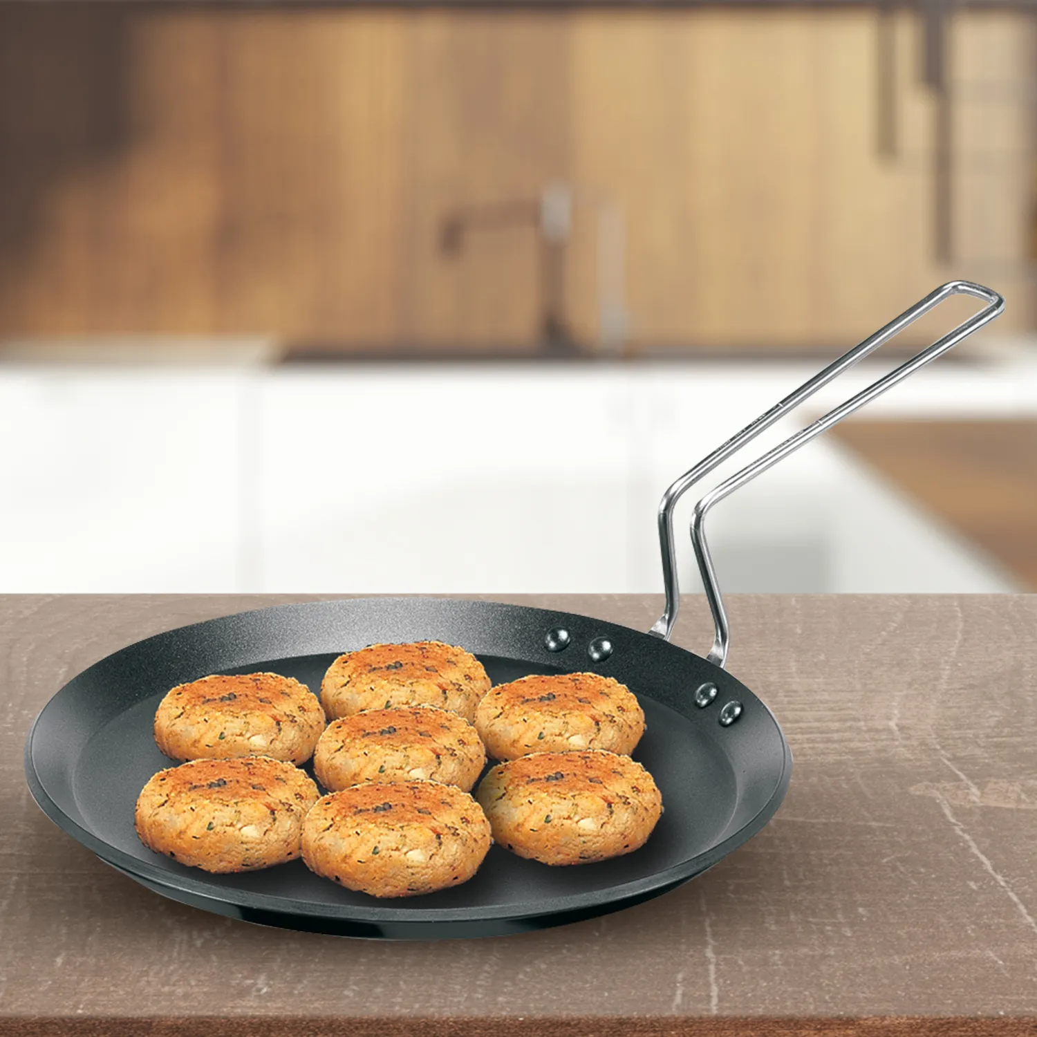 Nonstick Flat Tava 26 cm (4.88 mm Thick) (NFT26)