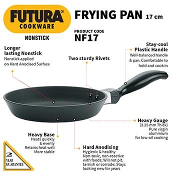 Nonstick Frying Pan 17 cm (3.25 mm Thick) (NF17) - Image 2