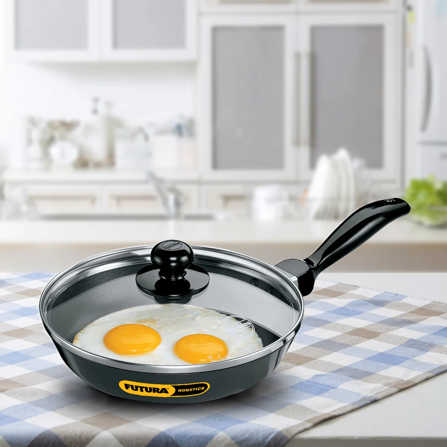 Nonstick Frying Pan 20 cm with Glass Lid (3.25 mm Thick) (NF20G)