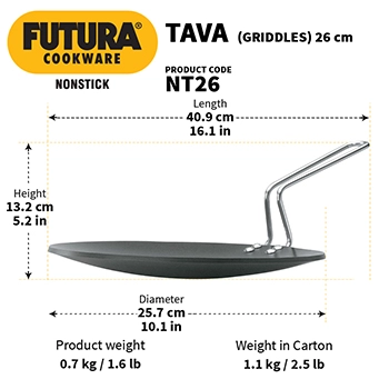 Nonstick Tava 26 cm (4.06 mm Thick) (NT26) - Image 3